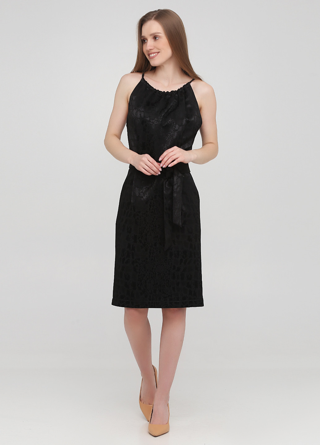 Черное коктейльное платье R.U.A. Collection с абстрактным узором