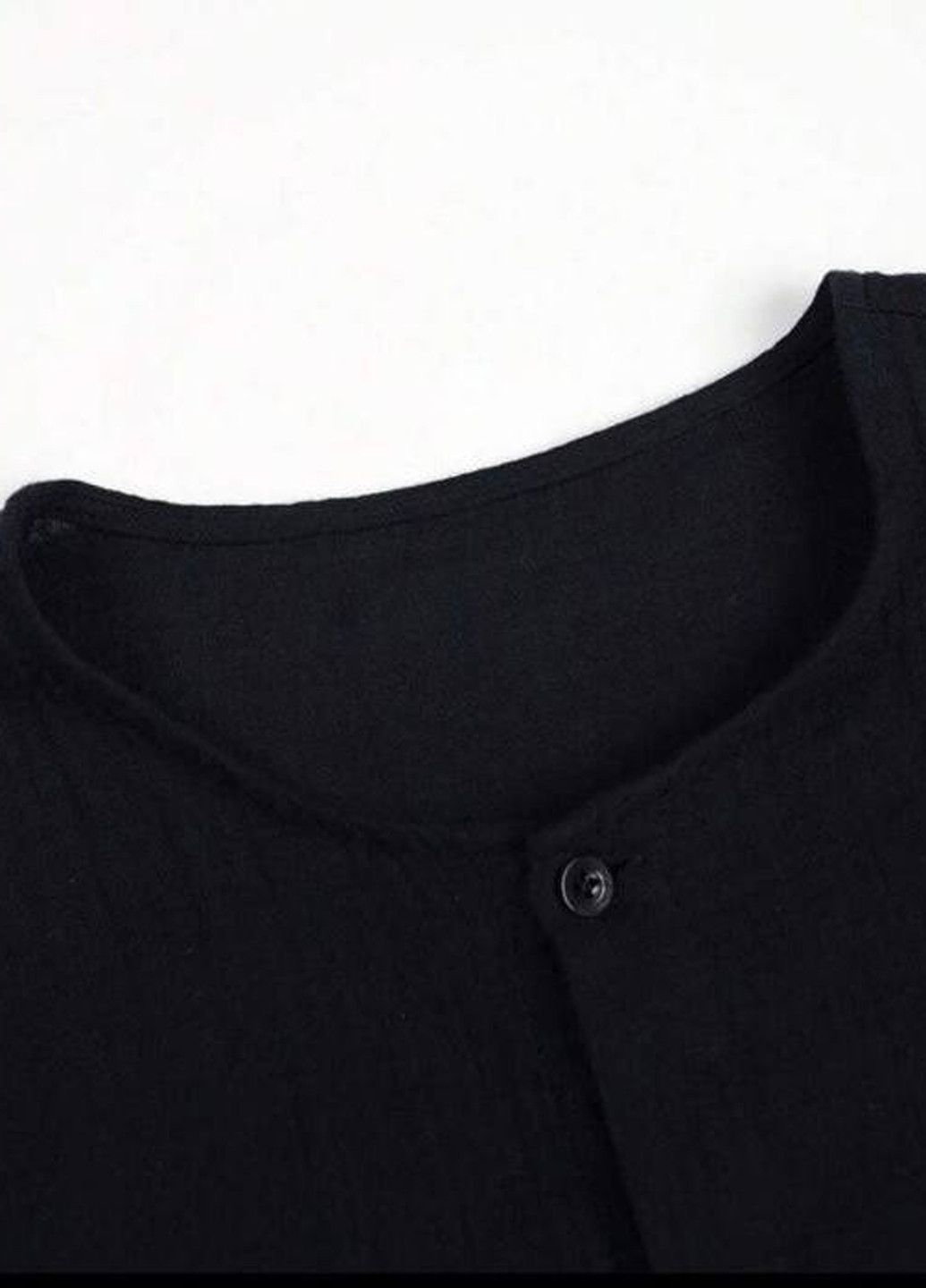 Черная кэжуал рубашка однотонная Fashion