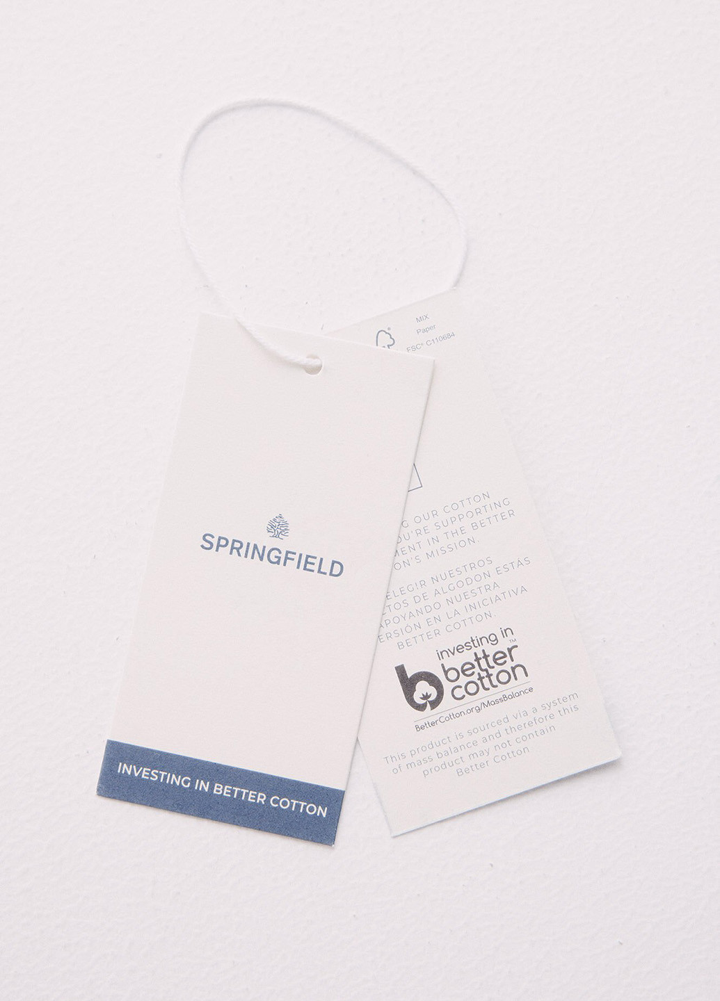 Голубой футболка-поло для мужчин Springfield однотонная