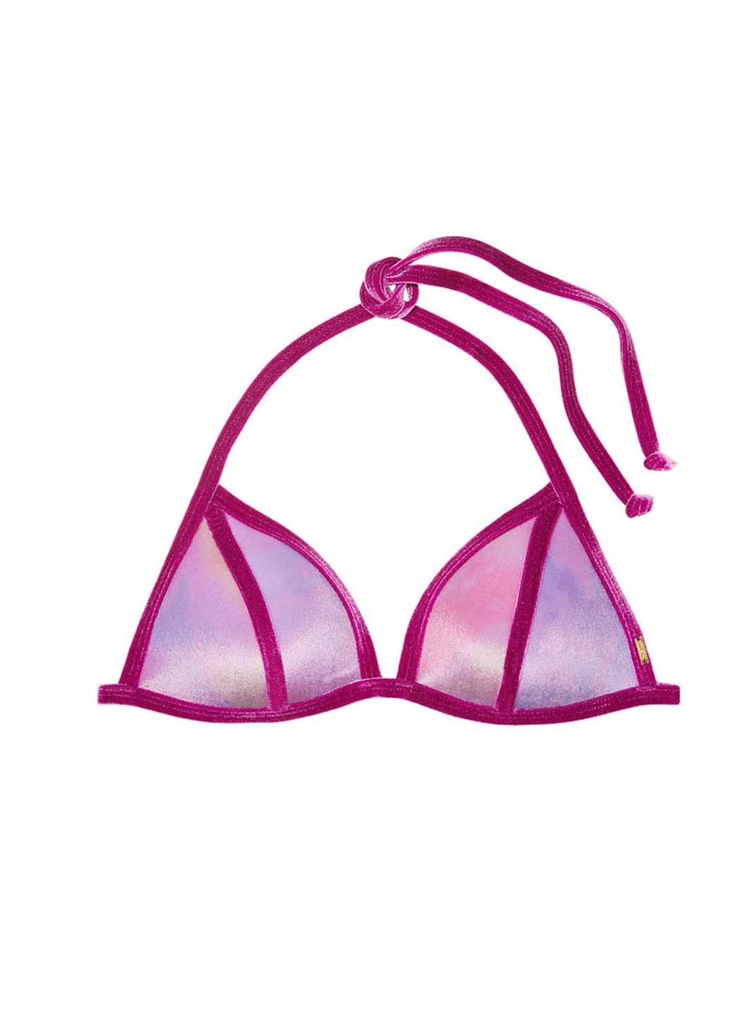 Купальный лиф Victoria's Secret бикини градиент розовый пляжный трикотаж, полиамид