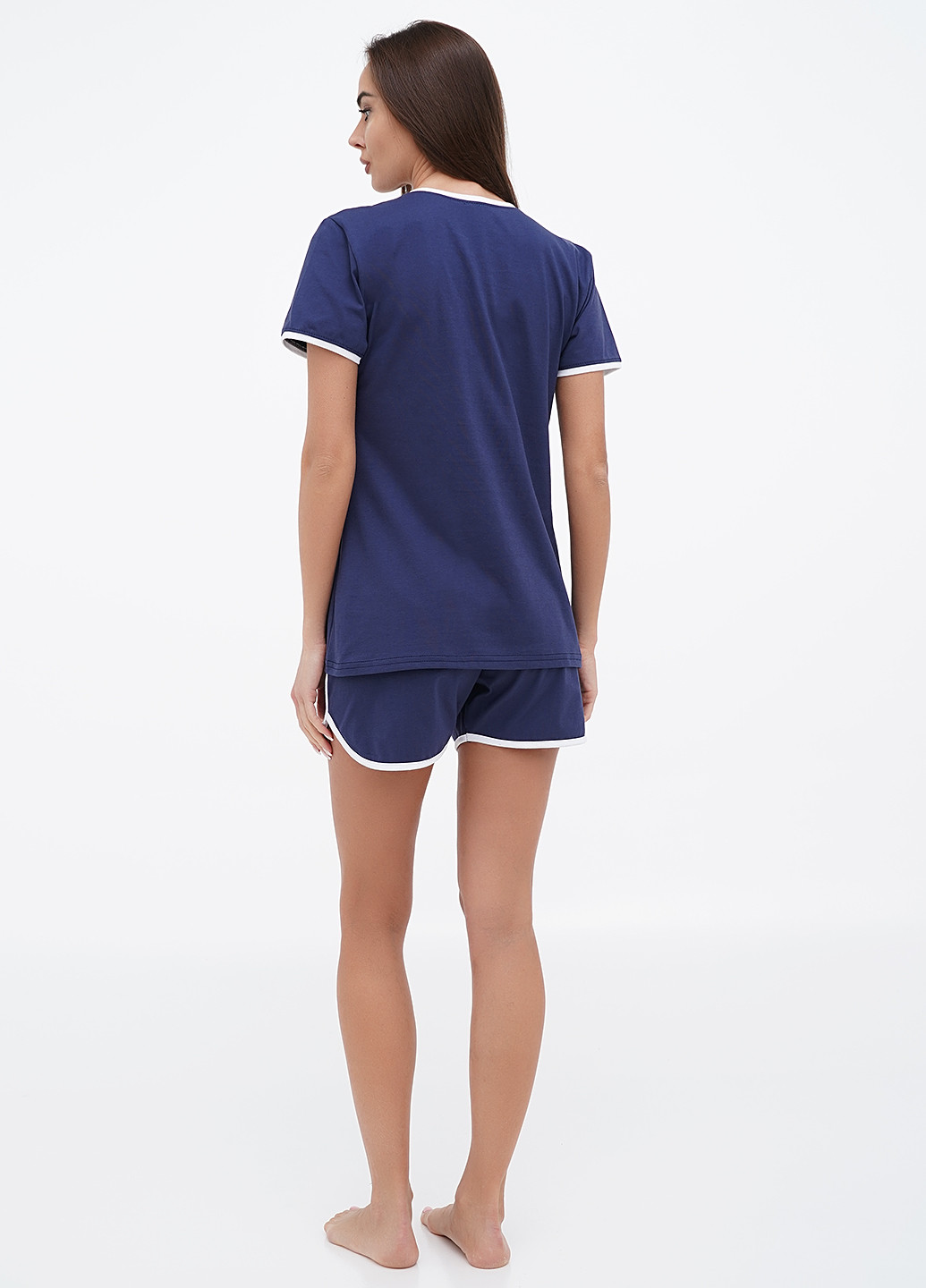 Синяя всесезон пижама (футболка, шорты) футболка + шорты Lucci