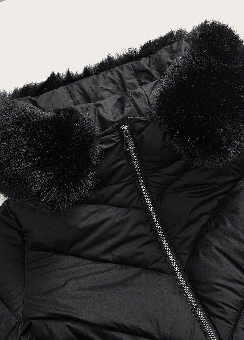Черная зимняя куртка SHEIN