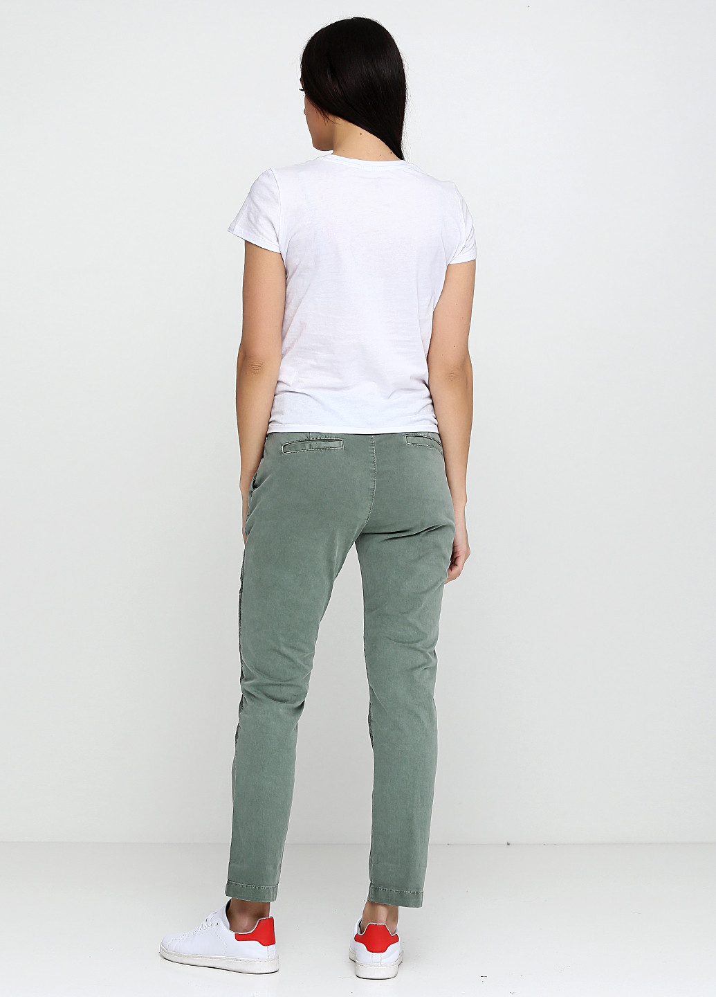 Бледно-зеленые кэжуал демисезонные брюки Maliban