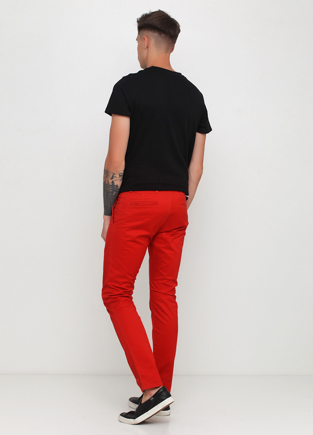 Красные джинсовые демисезонные прямые брюки Dockers