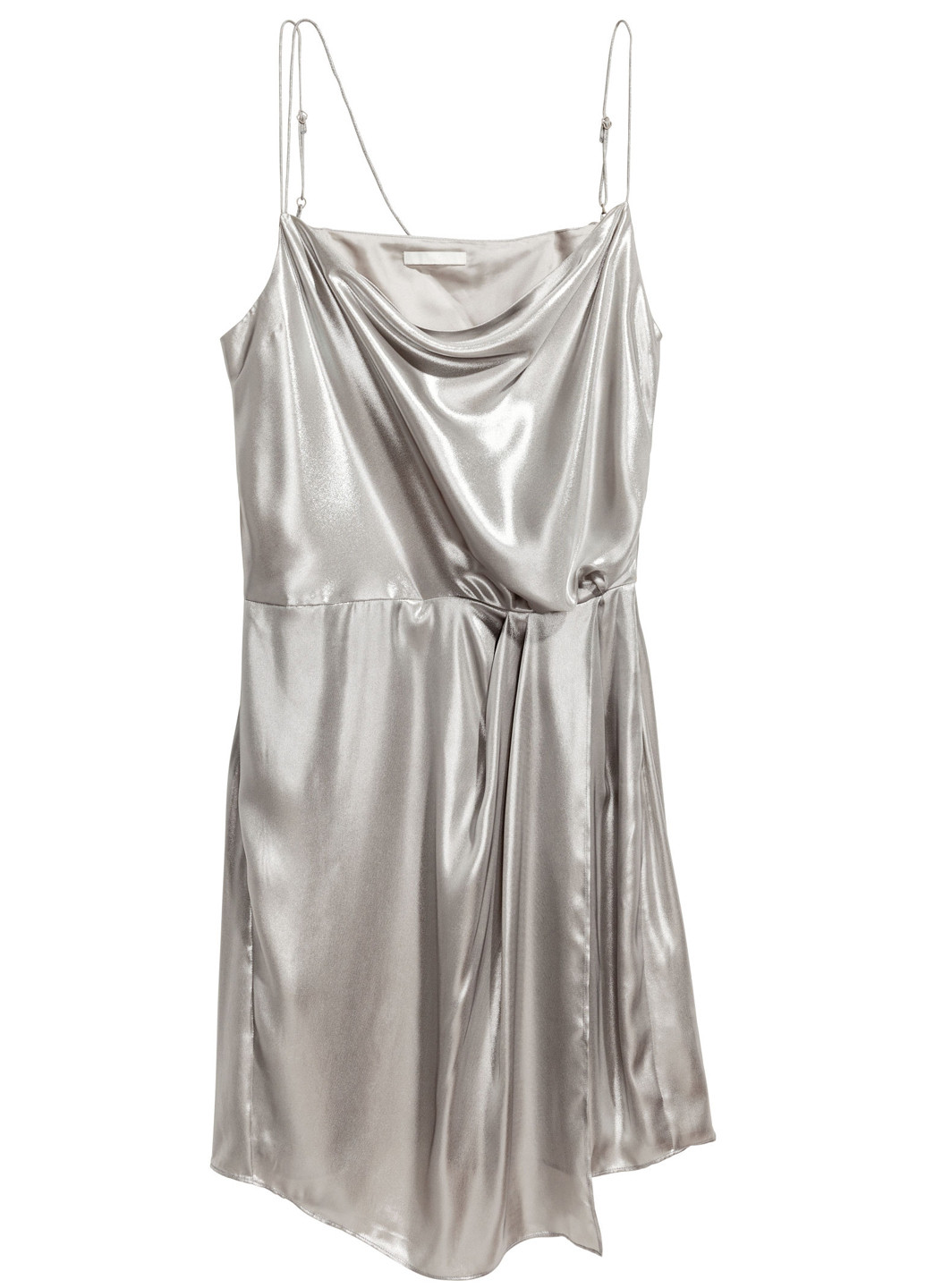 Серебряное коктейльное платье H&M