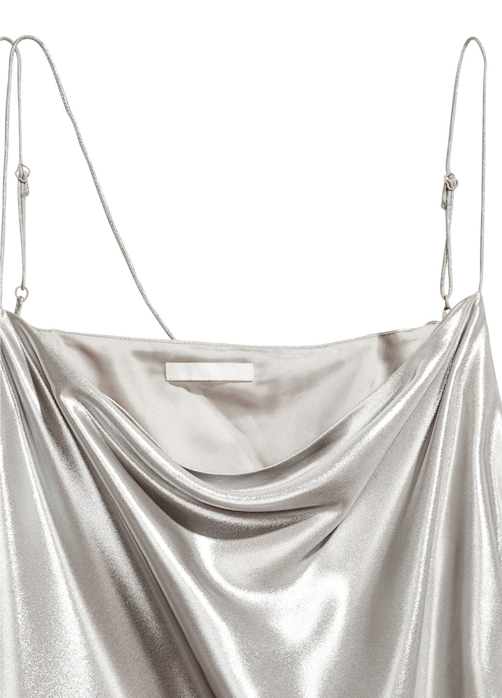Серебряное коктейльное платье H&M