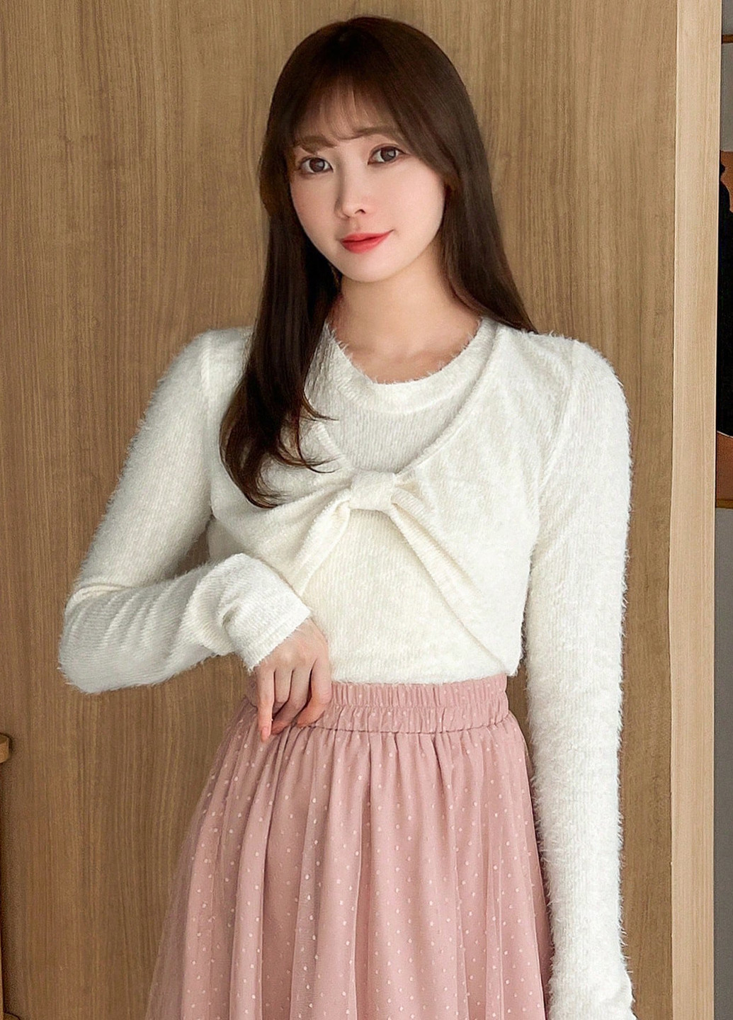 Молочний демісезонний комплект (лонгслів, топ) FRIFUL