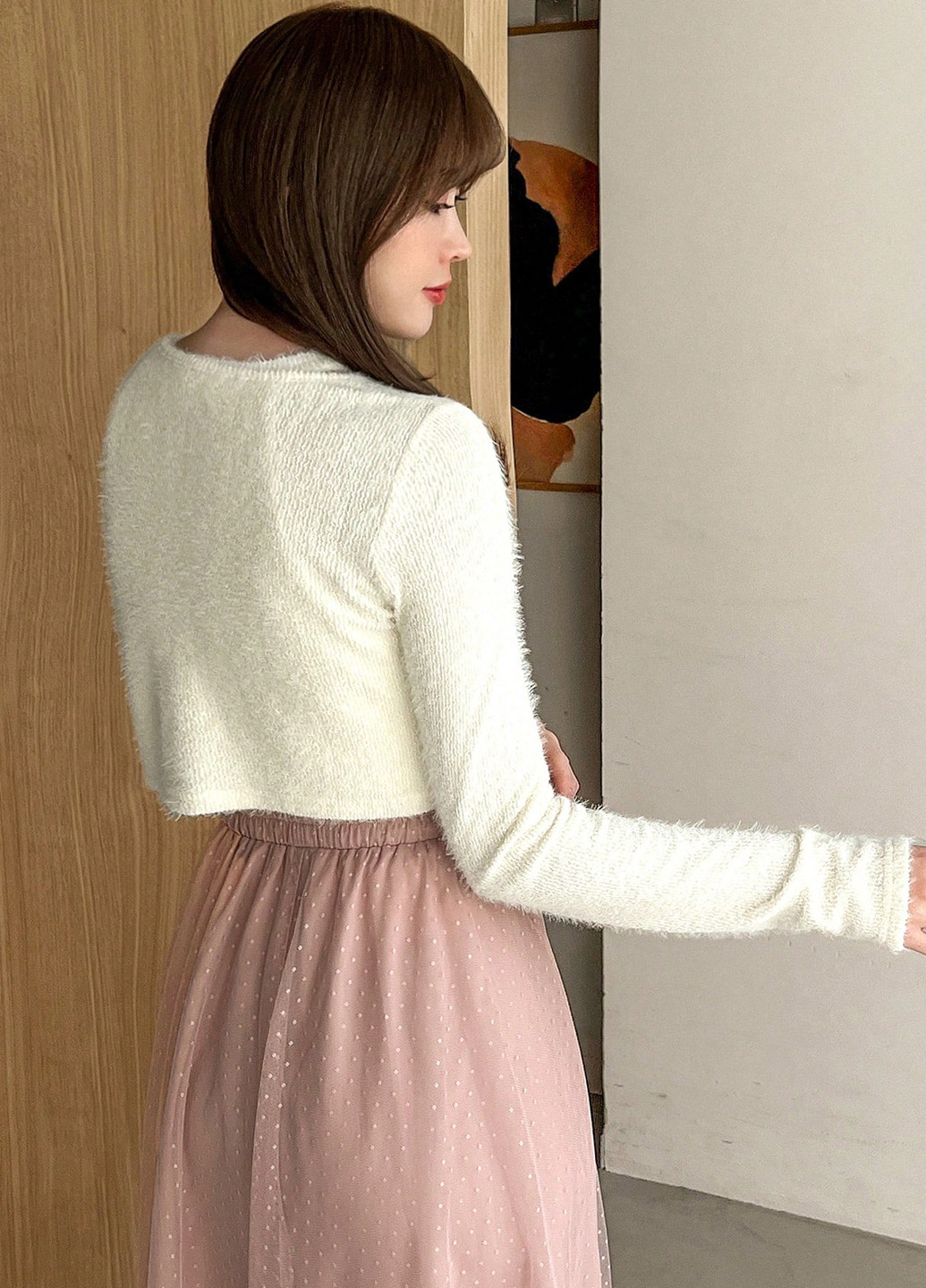 Молочний демісезонний комплект (лонгслів, топ) FRIFUL