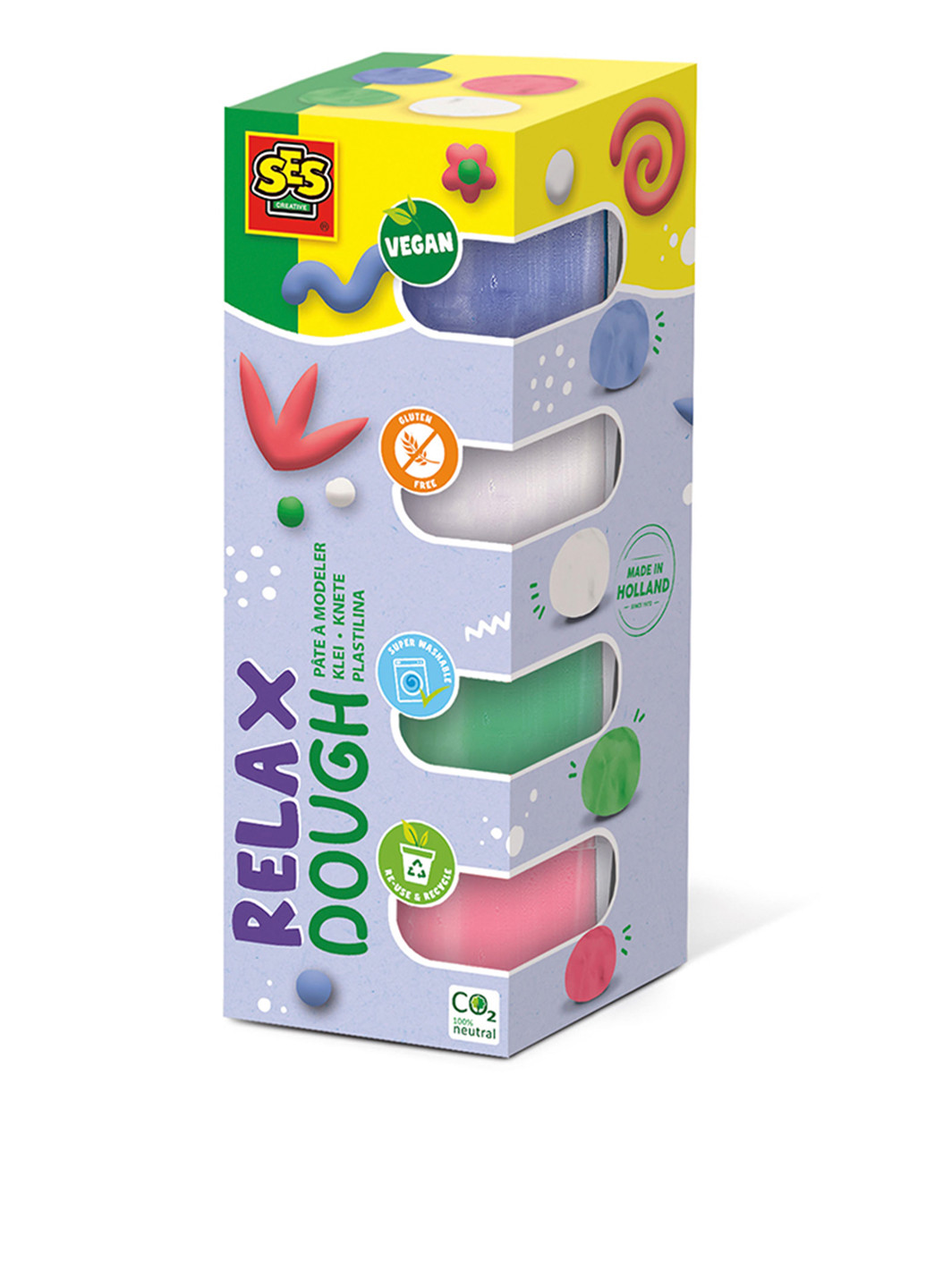 Незасихаюча маса для ліплення Пастель (4 кольори) Ses Creative (257893232)