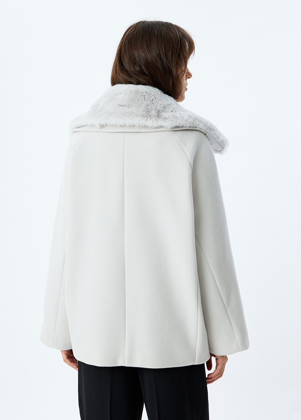 Світло-сіре Кежуал напівпальто однобортне KOTON однотонне