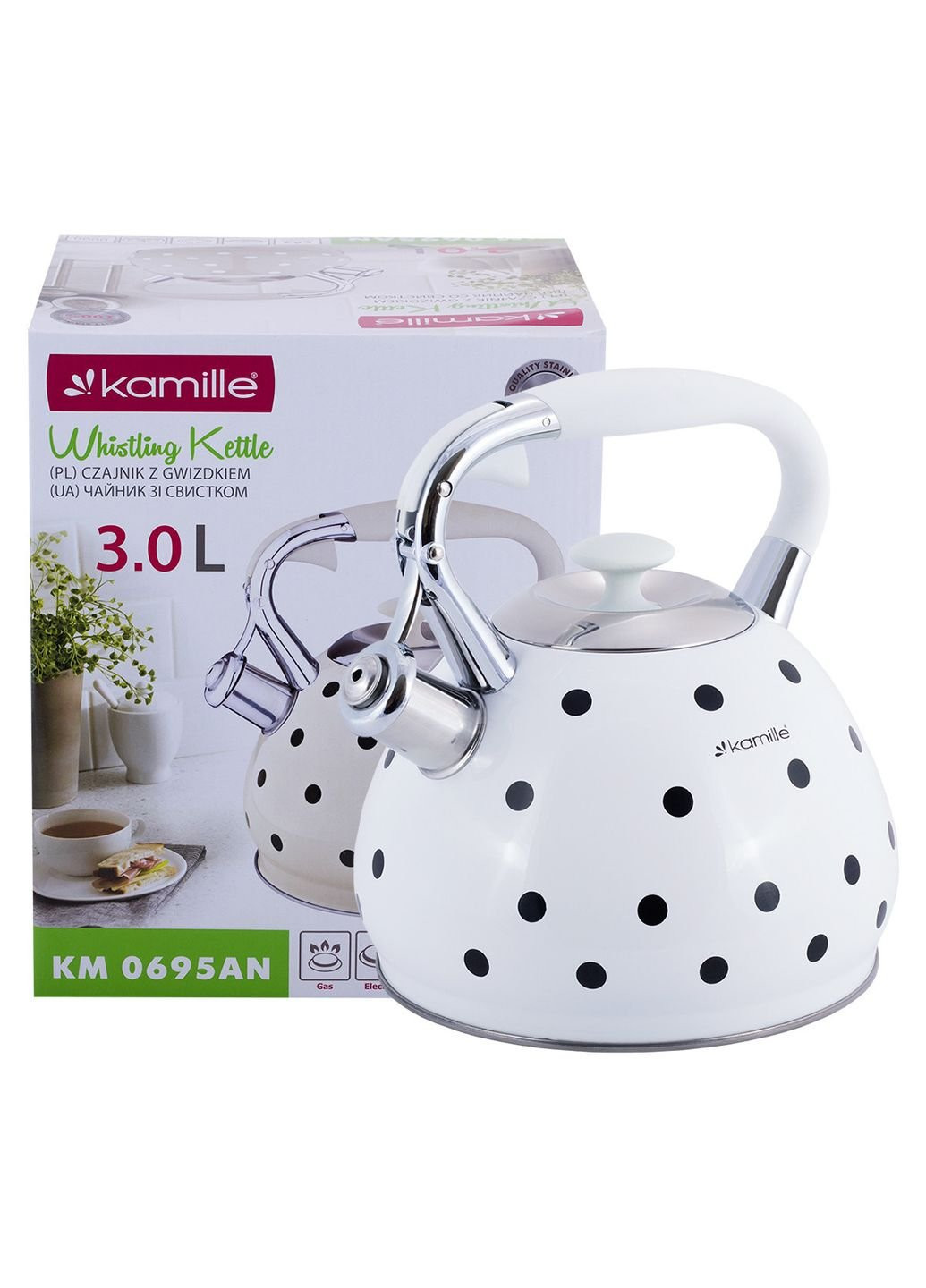 Чайник со свистком KM-0695AN 3 л Kamille (253543059)