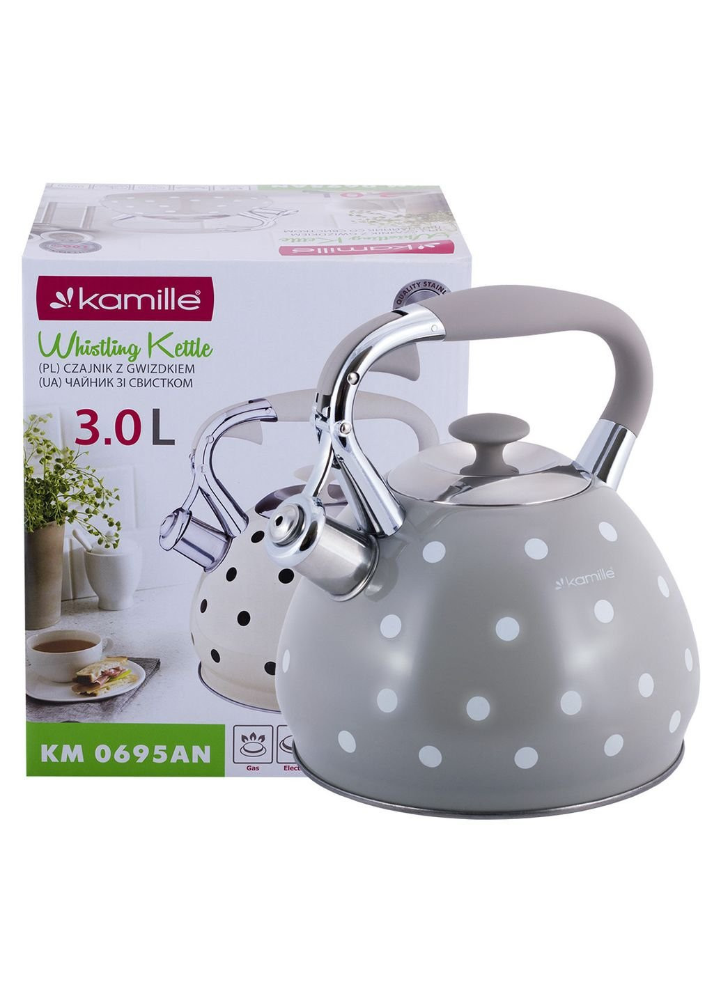 Чайник із свистком KM-0695AN 3 л Kamille (253543059)