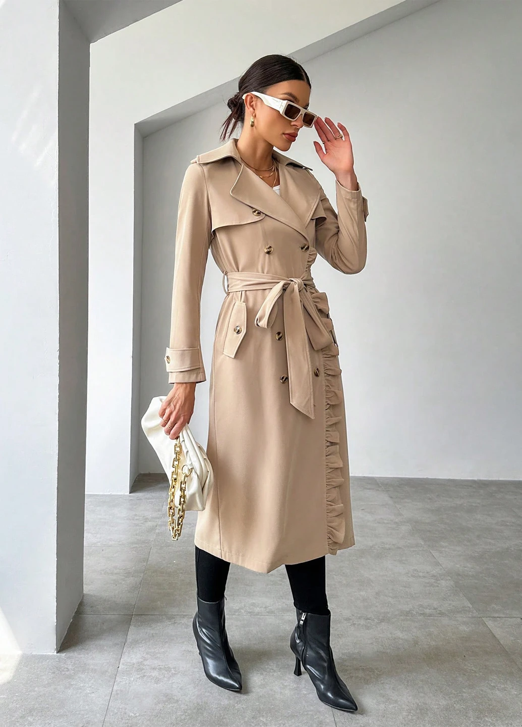 Плащ SHEIN тренчкот на гудзиках демісезон (302498109)