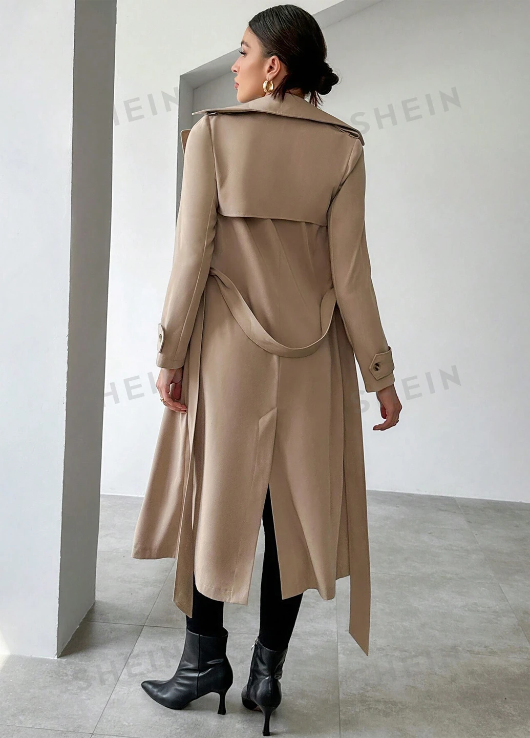 Плащ SHEIN тренчкот на гудзиках демісезон (302498109)