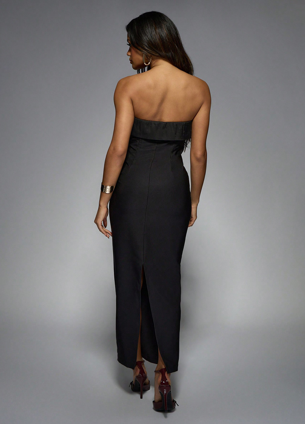 Черное вечернее, кэжуал платье футляр SHEIN однотонное