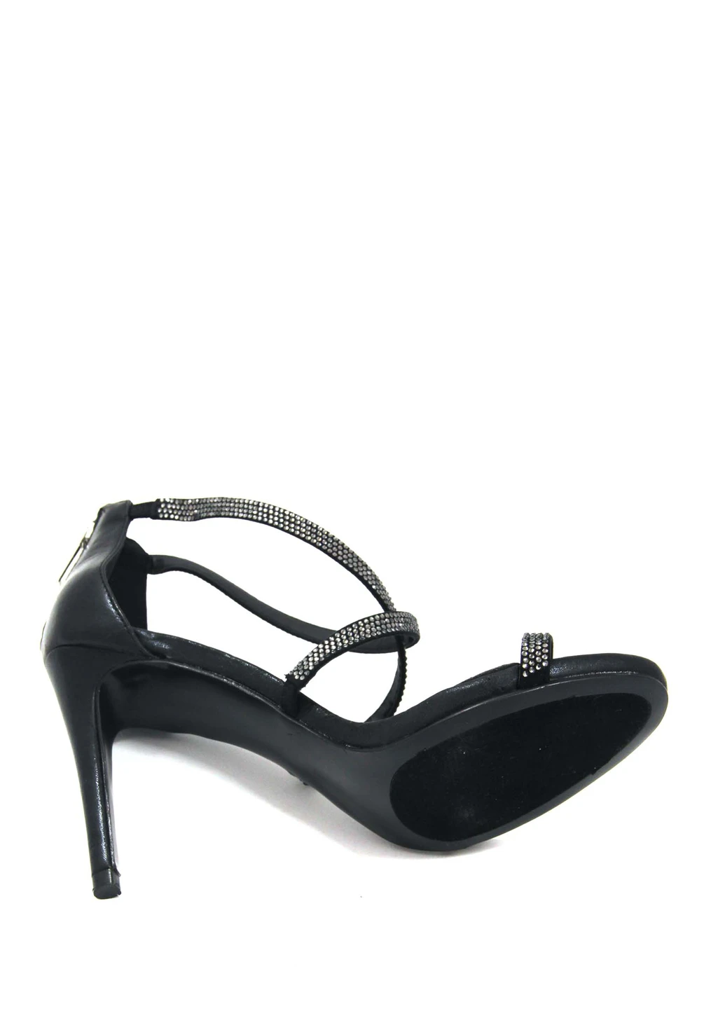 Черные женские босоножки Steve Madden на молнии