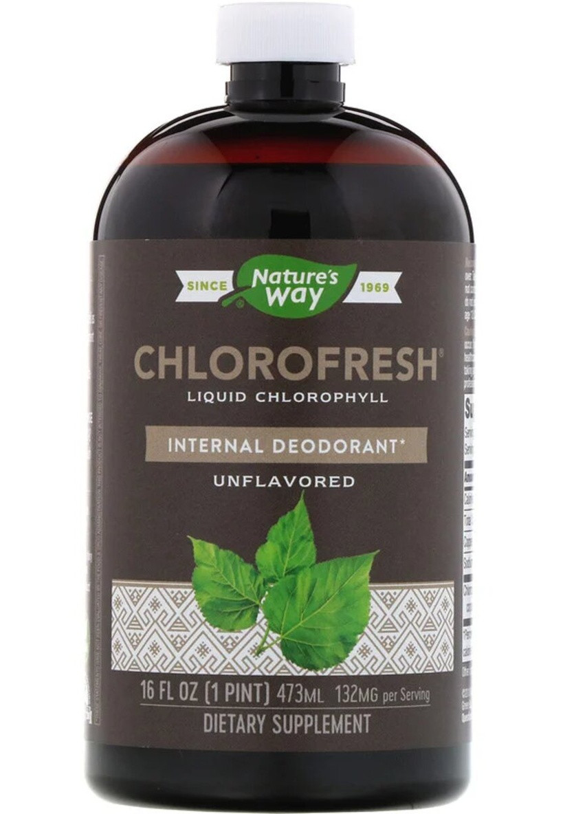 Жидкий Хлорофилл, Liquid Chlorophyll,, (не ароматизированный), 473 мл Nature's Way (228292953)