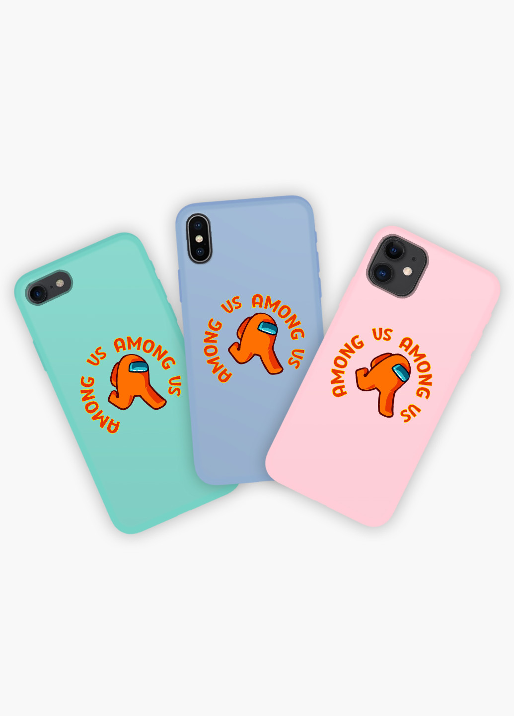 Чехол силиконовый Apple Iphone 8 Амонг Ас Оранжевый (Among Us Orange) (6151-2408) MobiPrint (219561280)