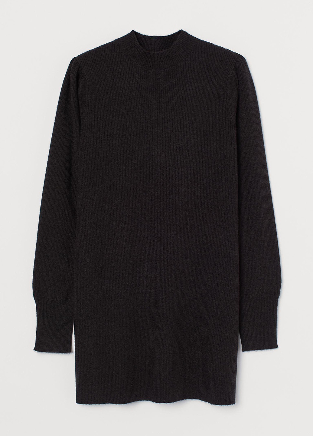 Черное кэжуал сукня платье-свитер H&M однотонное