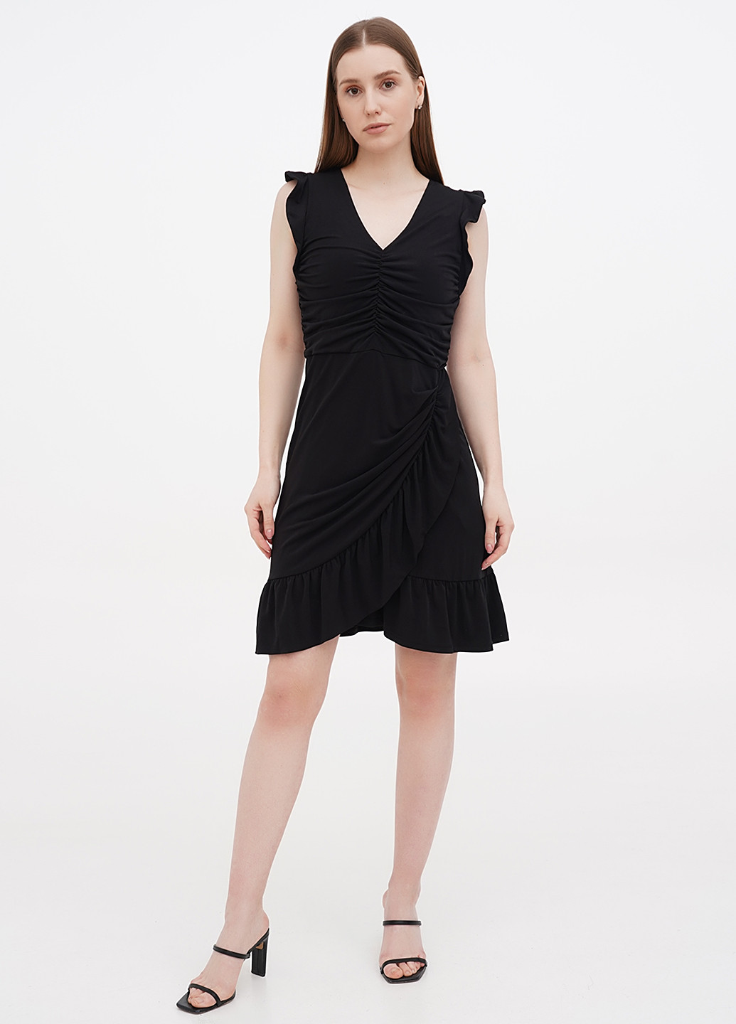 Черное кэжуал платье Michael Kors однотонное