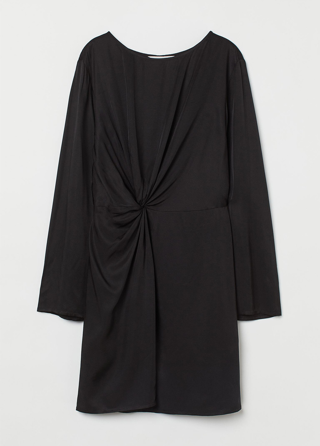Черное кэжуал, вечернее платье H&M однотонное