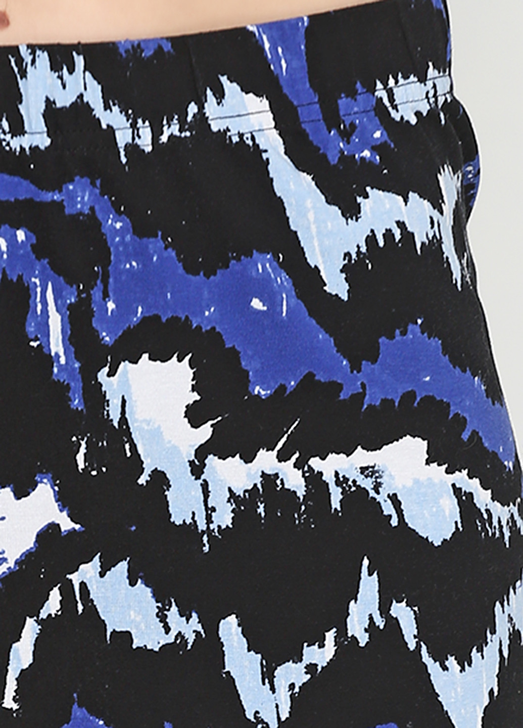 Синяя кэжуал с анималистичным узором юбка 1982 мини