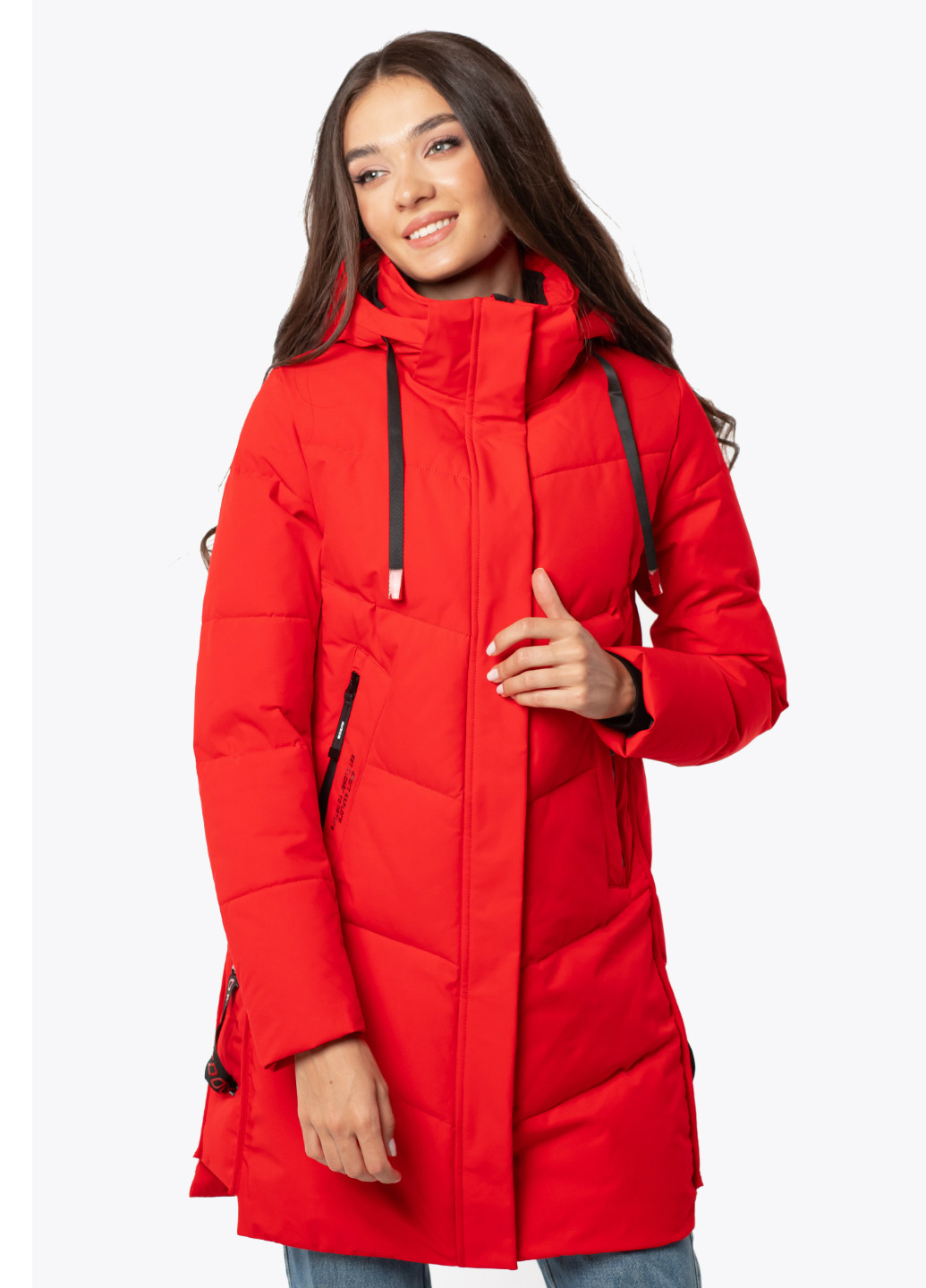 Червона зимня жіноча зимова куртка Avecs
