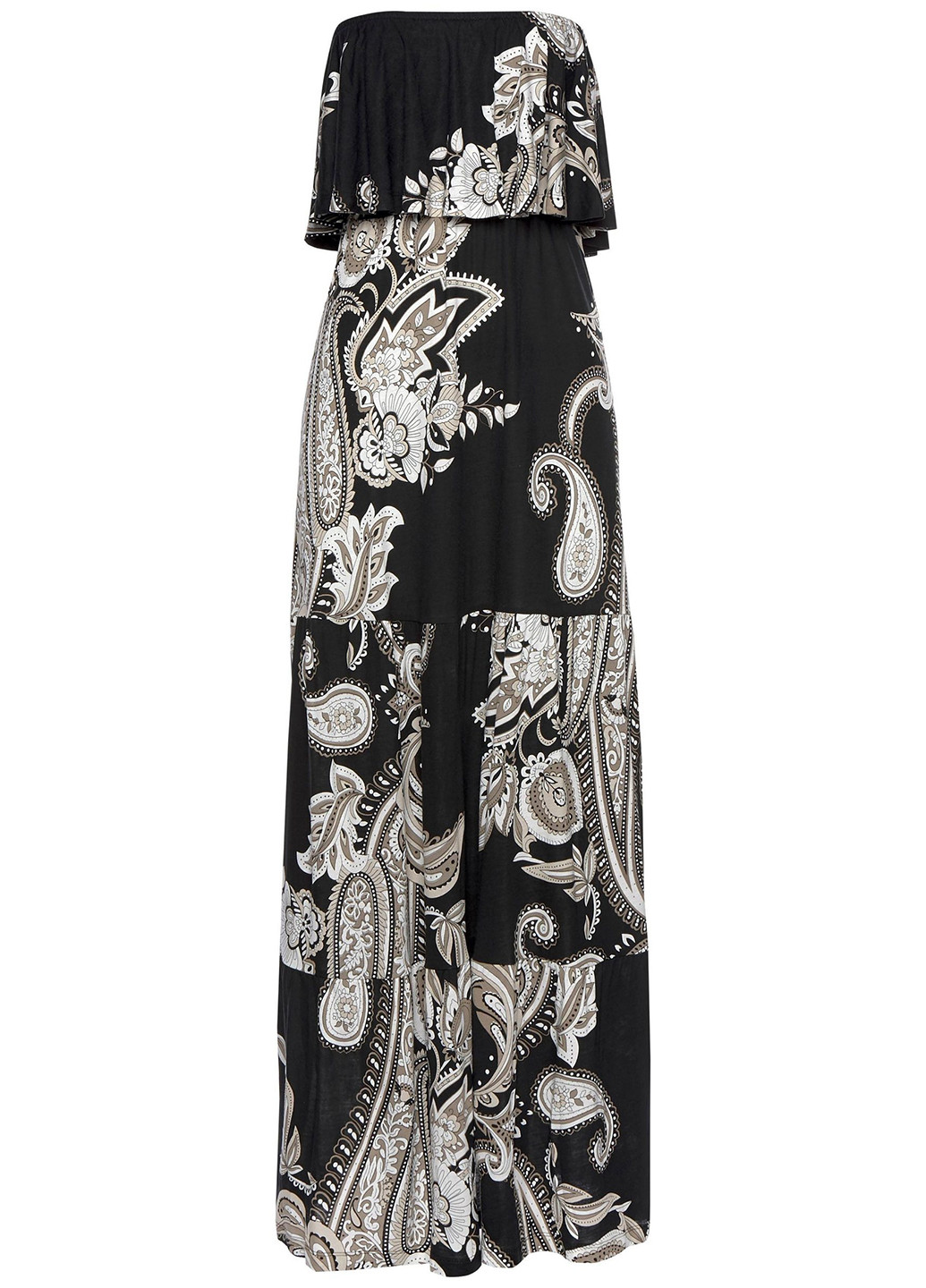 Черное кэжуал платье а-силуэт, с открытыми плечами Lascana турецкие огурцы