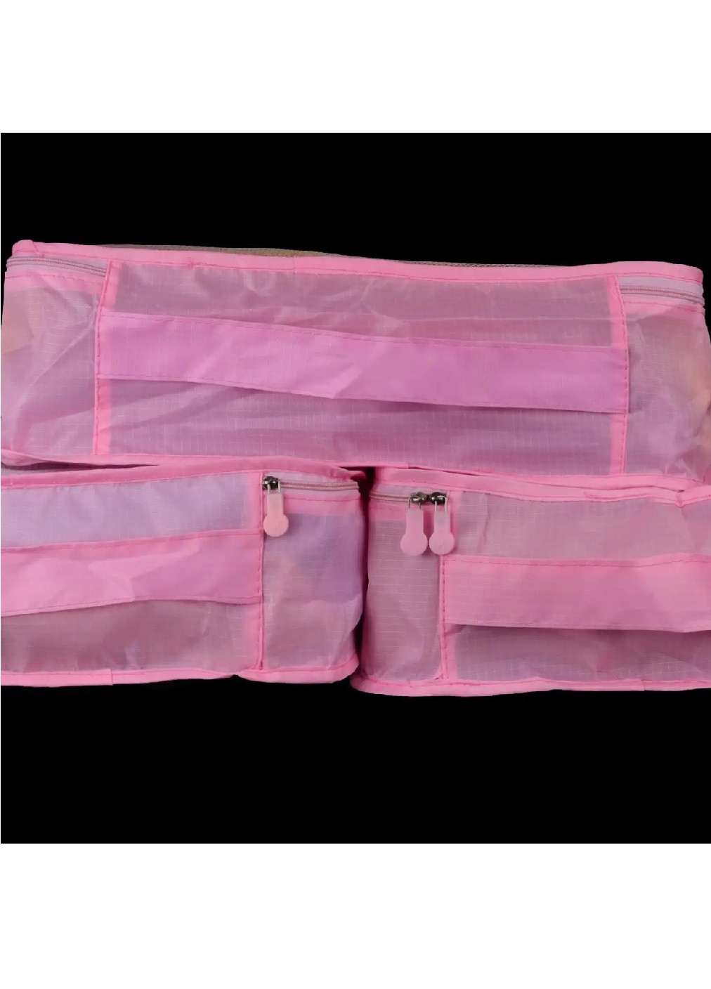 Набір дорожніх органайзерів для подорожей для зберігання речей косметики 6 шт. (473509-Prob) Рожевий Unbranded (254966252)