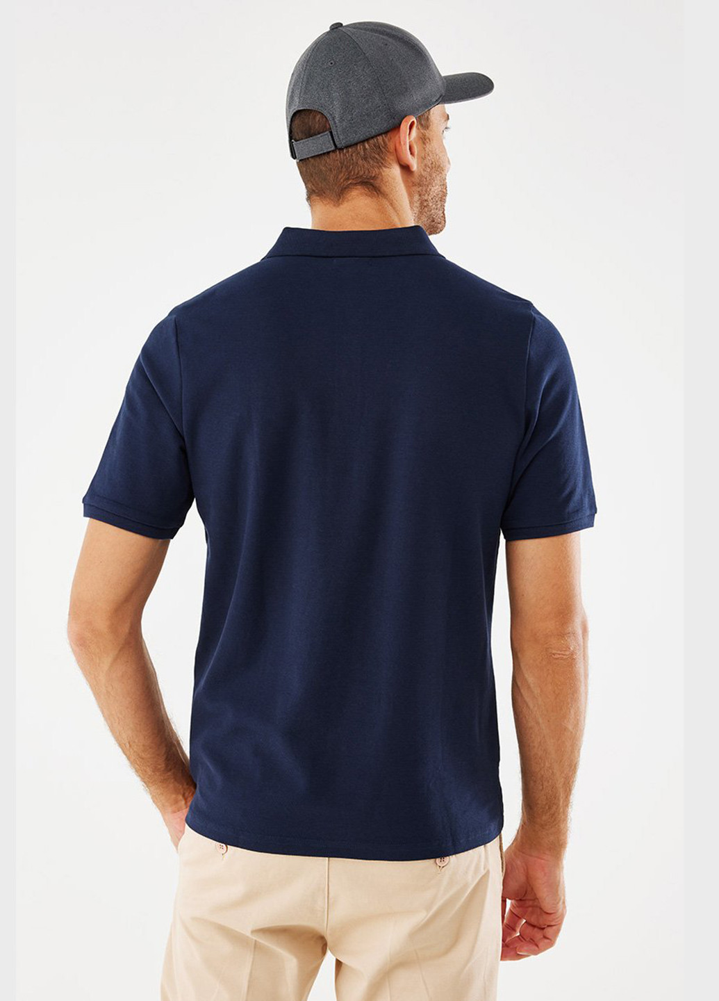 Темно-синяя футболка-поло для мужчин Mexx однотонная