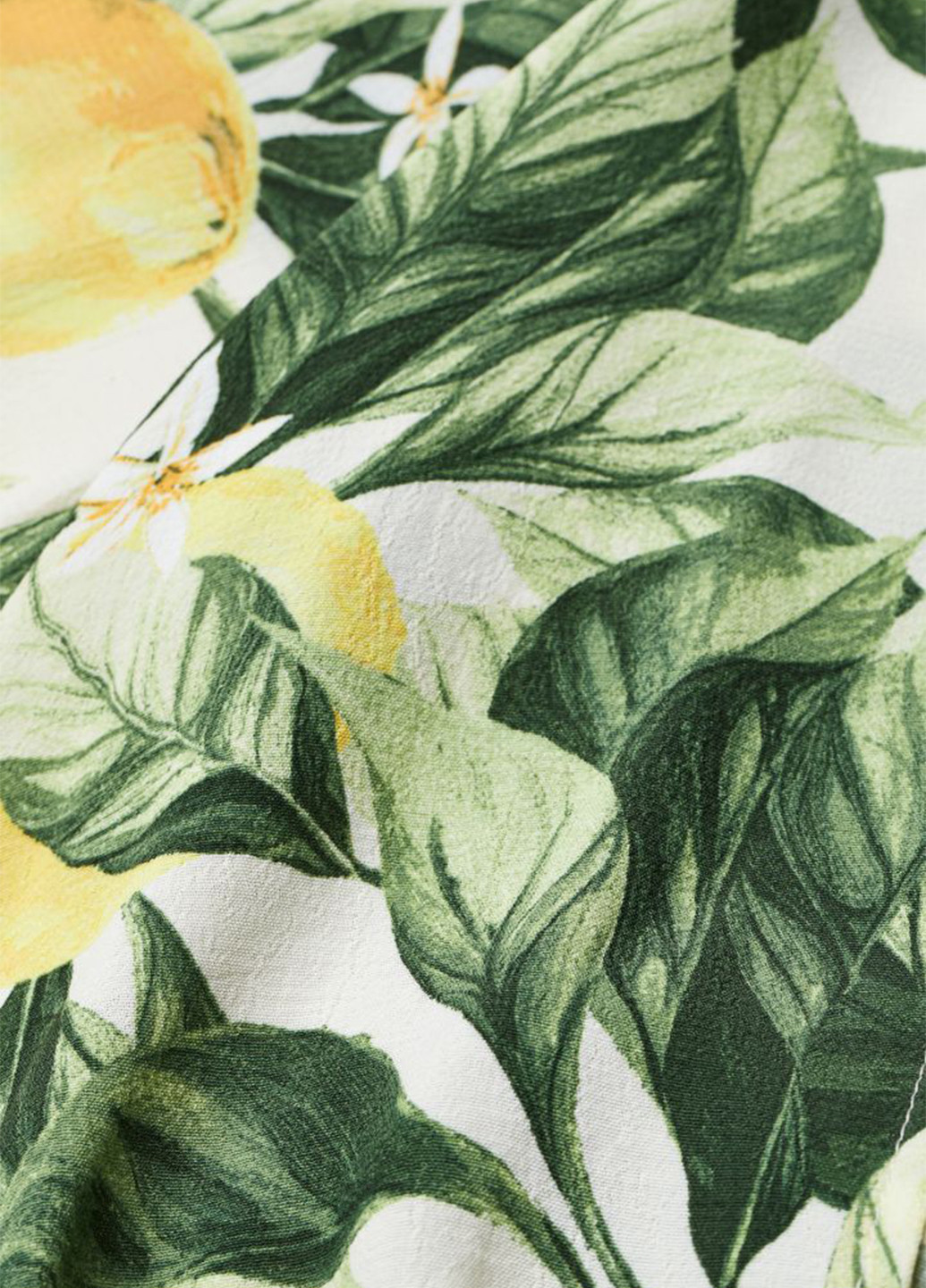 Комбинезон H&M комбинезон-шорты цветочный салатовый кэжуал вискоза