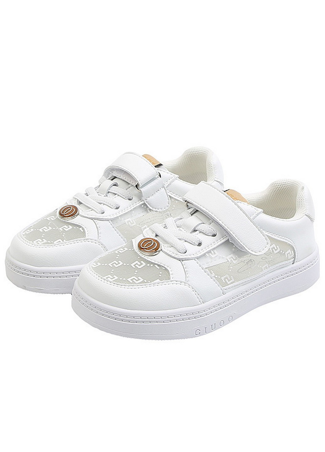 Белые демисезонные кроссовки для девочки DobraMAMA