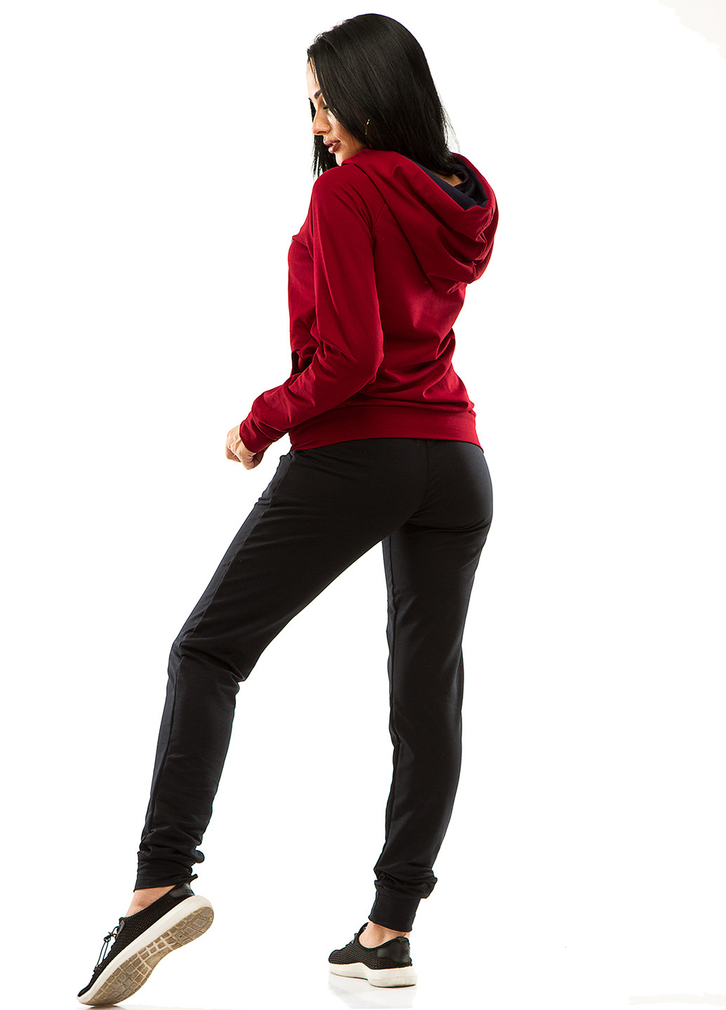 Костюм (толстовка, брюки) Demma брючный логотип бордовый спортивный