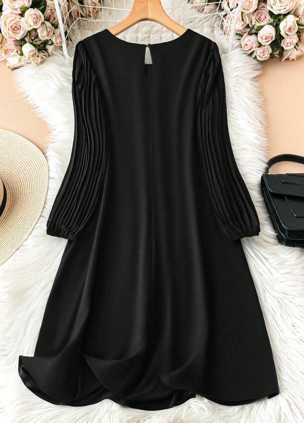 Чорна кежуал сукня а-силует SHEIN однотонна