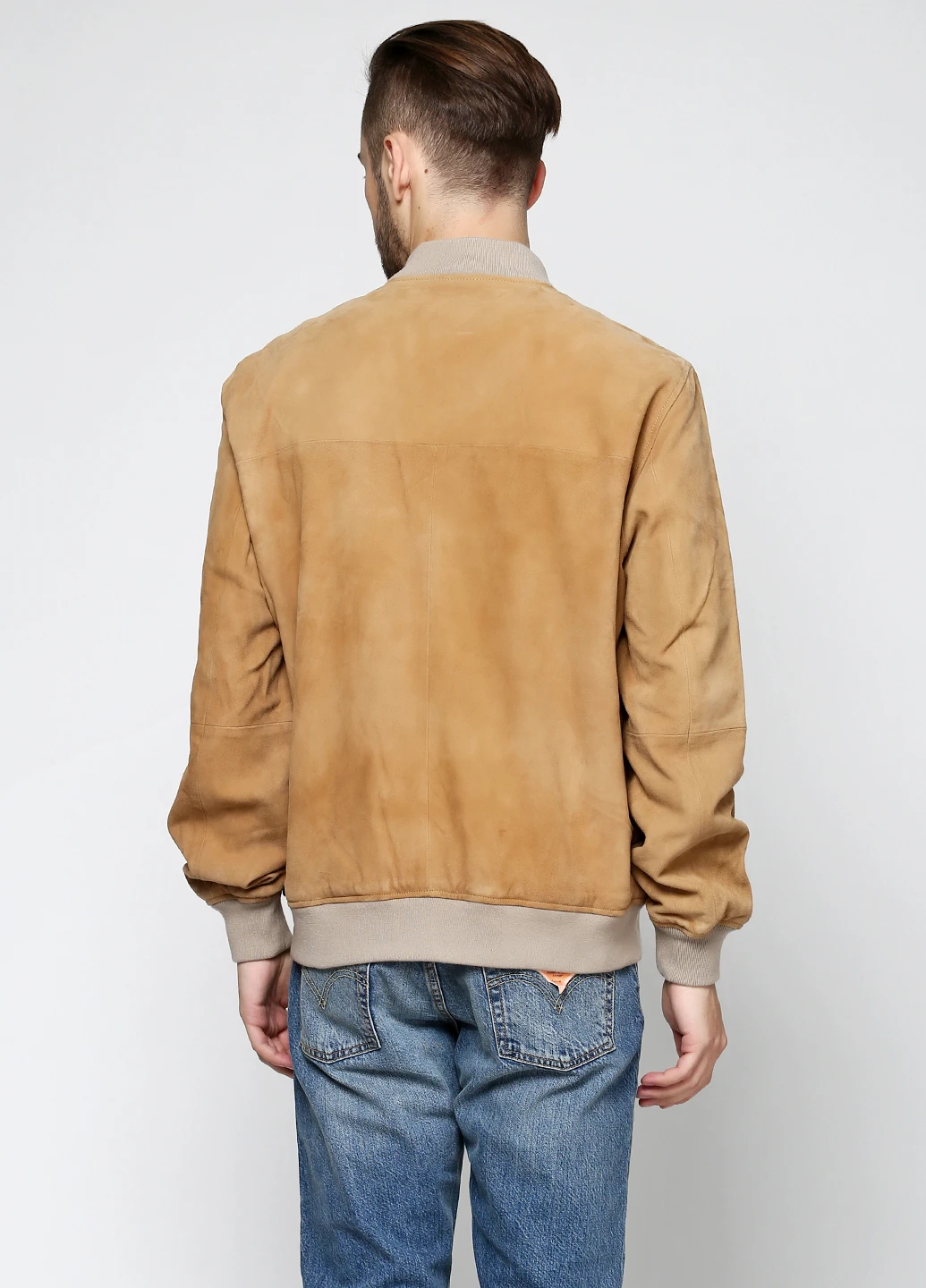 Бомбер шкіряний Levi's на блискавці (204885004)