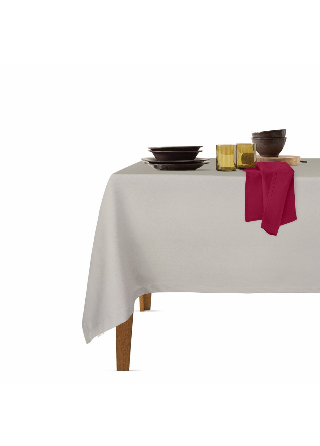 Столовий набір для сервірування столу скатертина Quartz 140х180 і серветки тканинні Bordo 35х35 - 4 шт (4822052074091) Cosas (252506501)