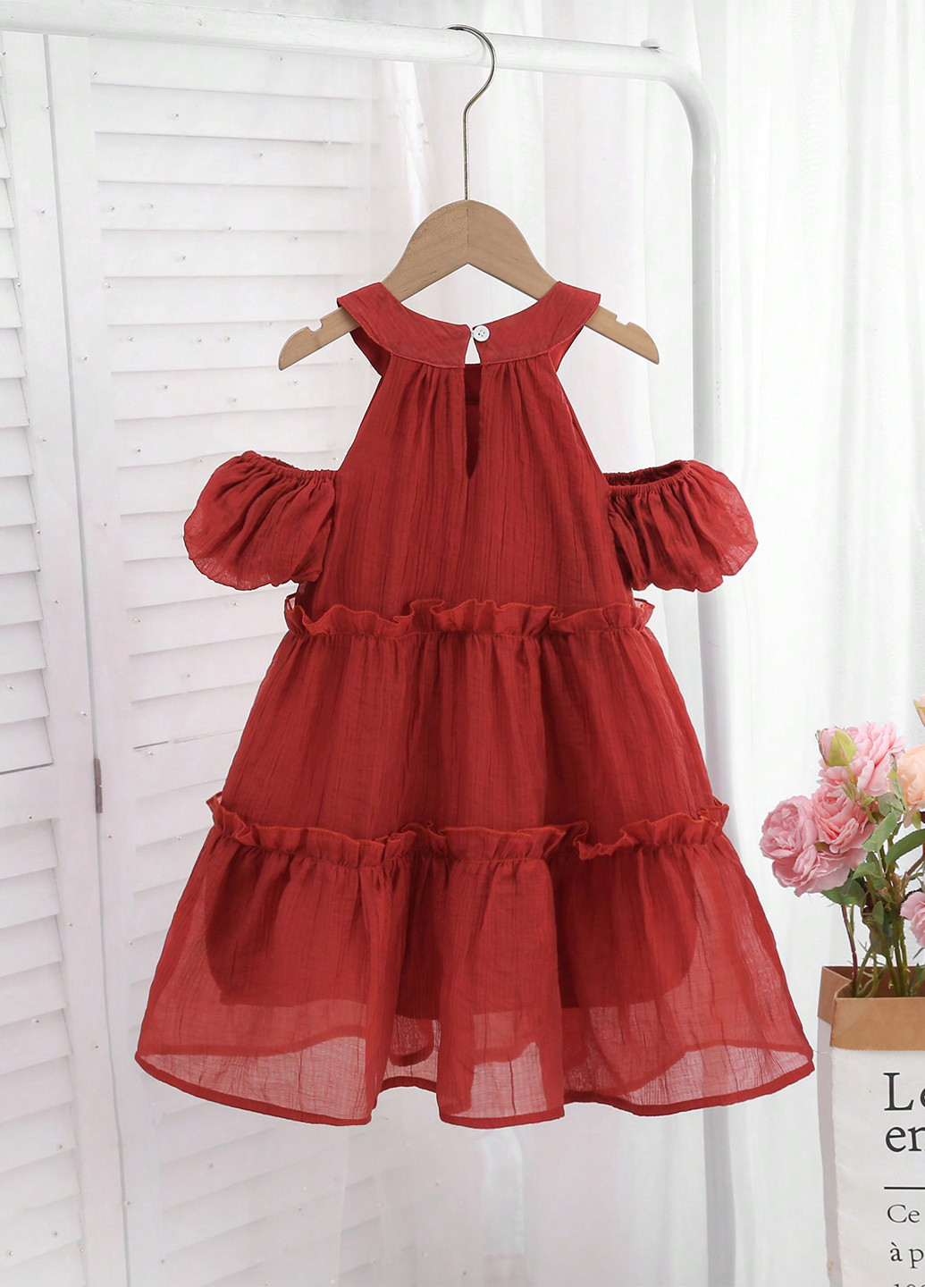 Темно-червона сукня SHEIN (365628633)