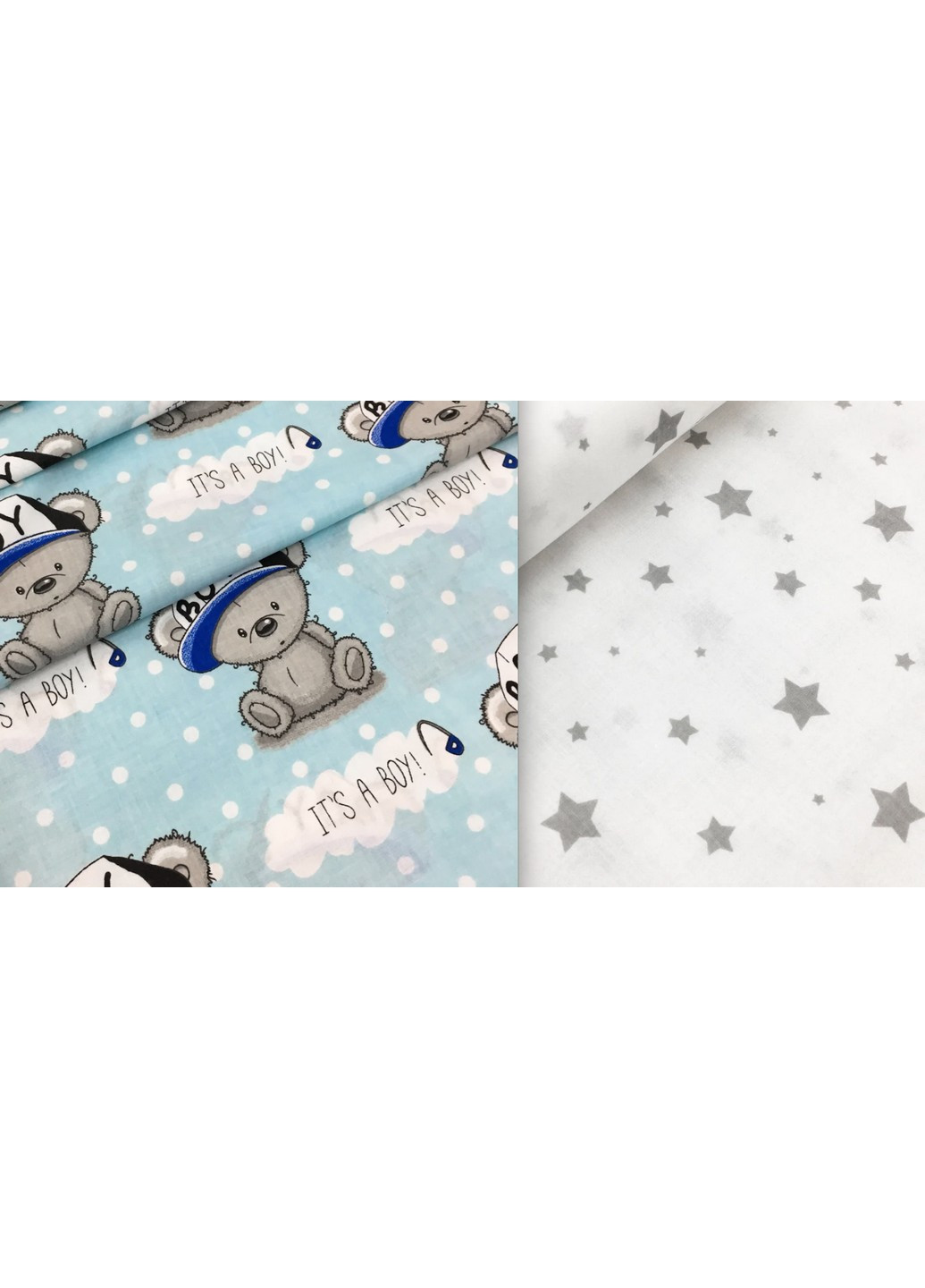 Набір пелюшок бязь BOY BEAR BLUE STARFALL GREY (2 шт) Cosas (250498734)