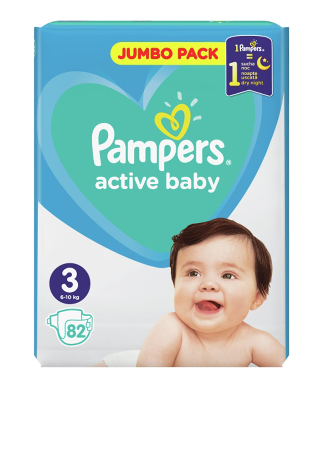Підгузки Active Baby 3 (6-10 кг), (82 шт.) Pampers (130948151)