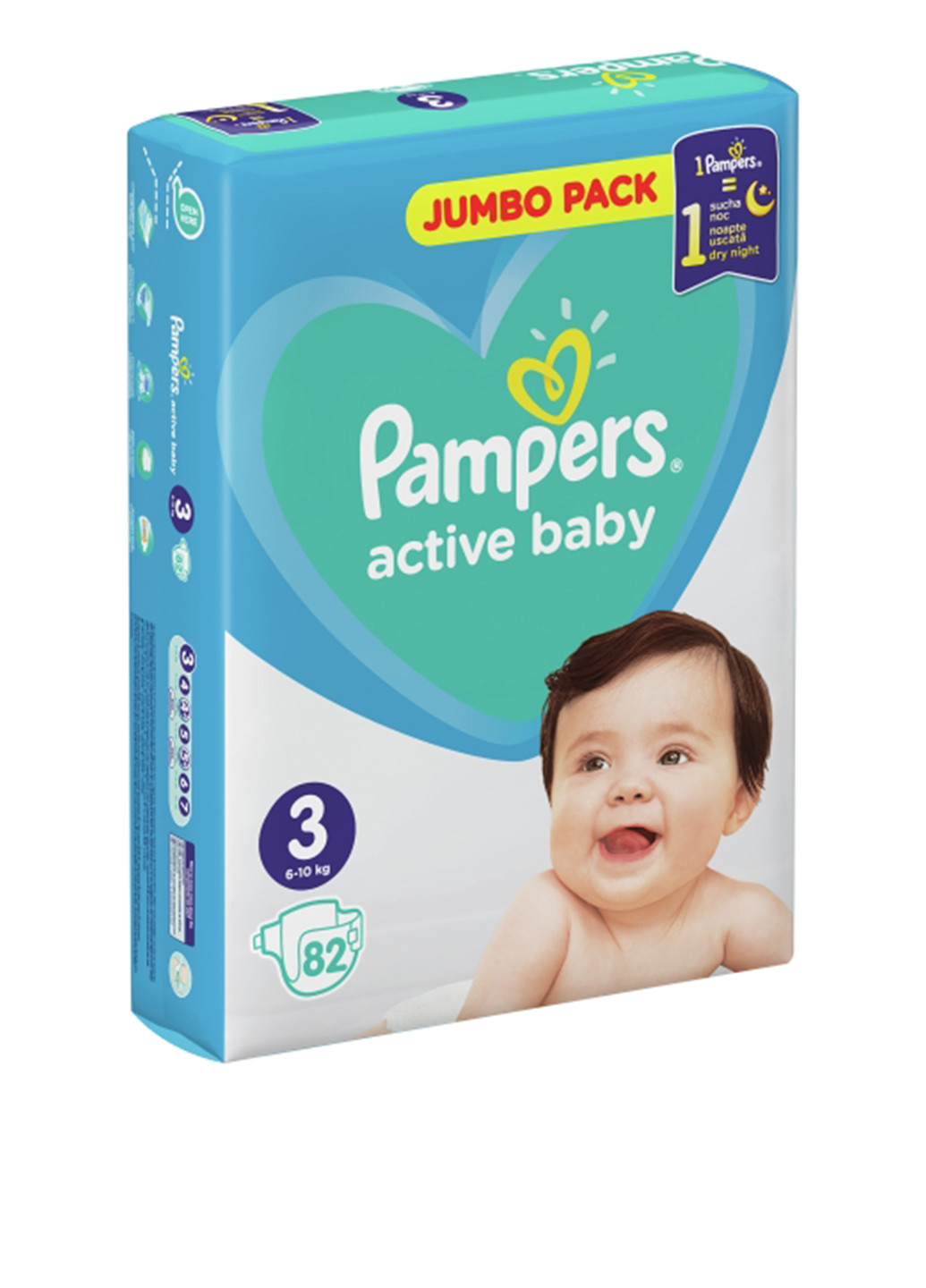 Підгузки Active Baby 3 (6-10 кг), (82 шт.) Pampers (130948151)