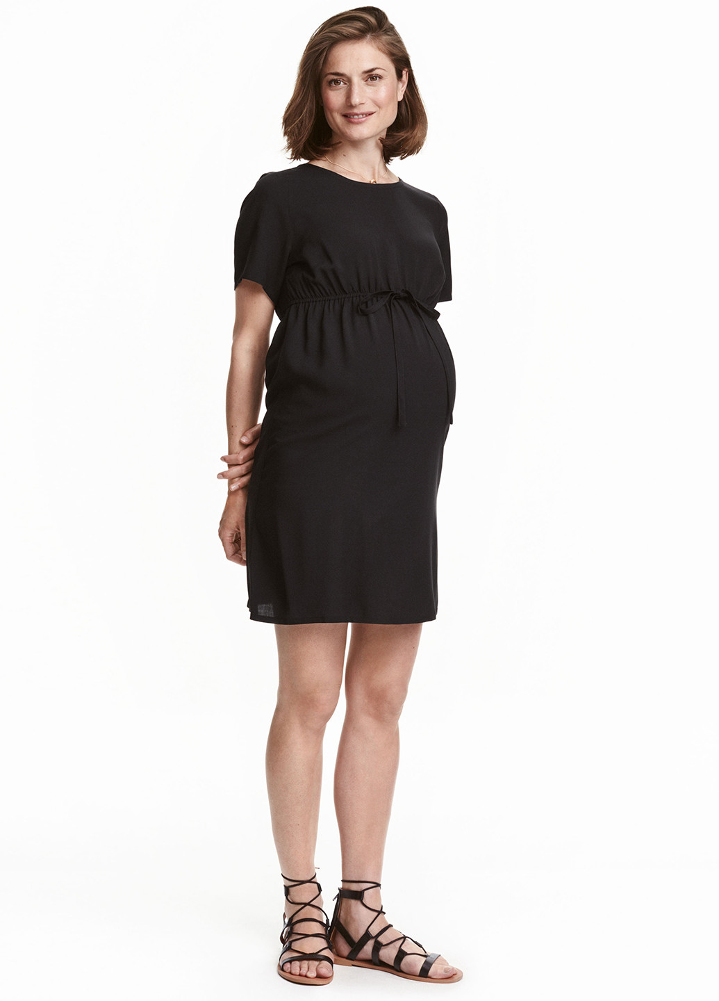 Черное кэжуал платье для беременных H&M