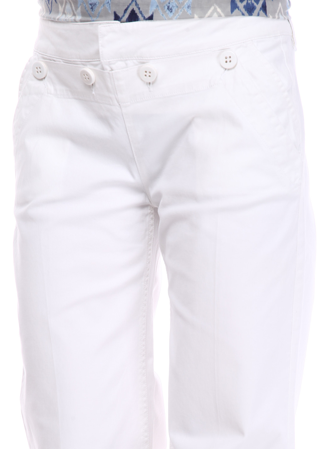 Белые кэжуал демисезонные клеш брюки Fornarina