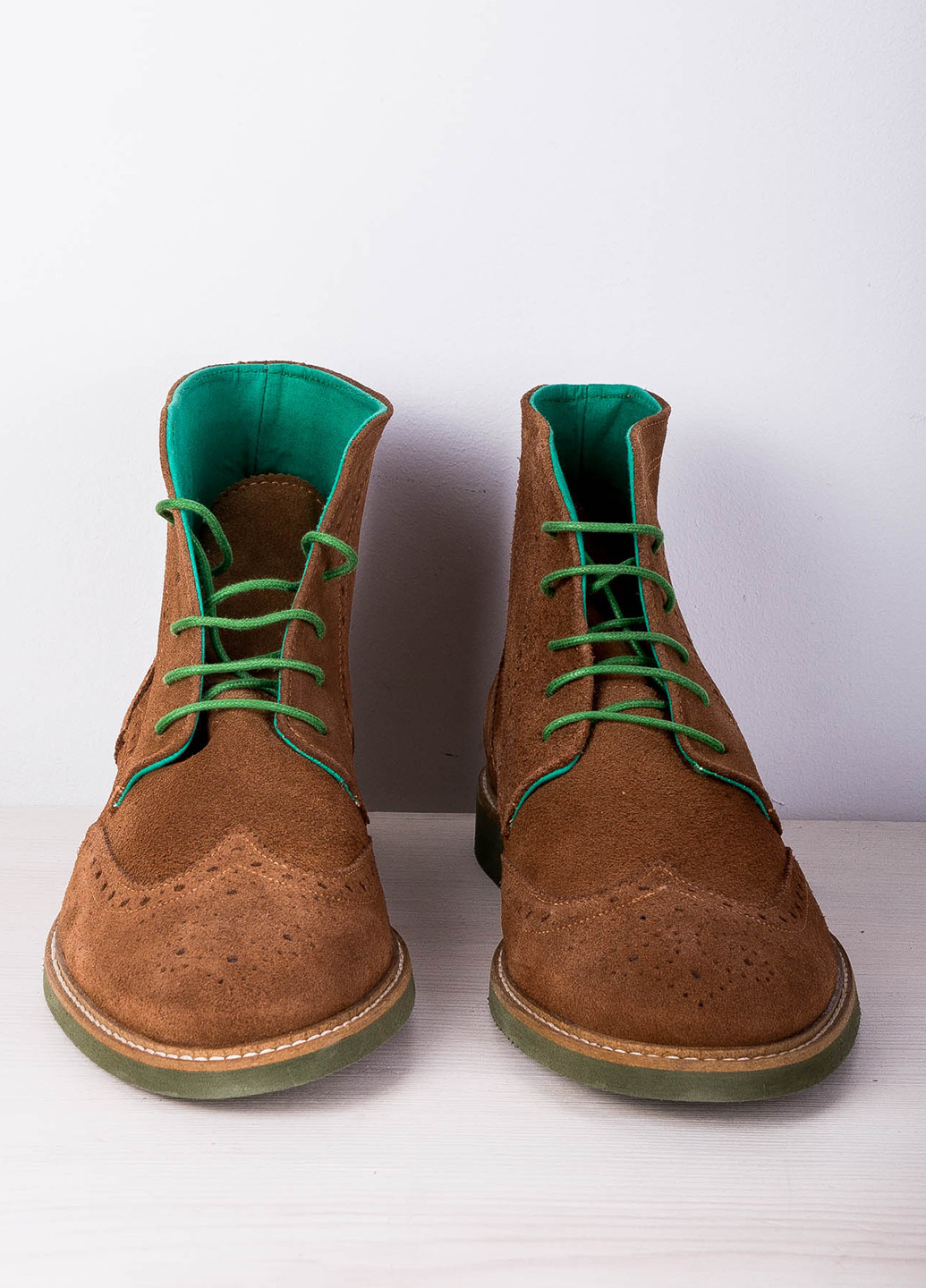 Светло-коричневые осенние ботинки броги El Ganso