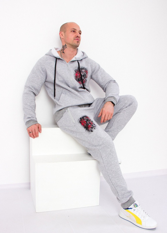 Серый демисезонный костюм мужской Носи своє