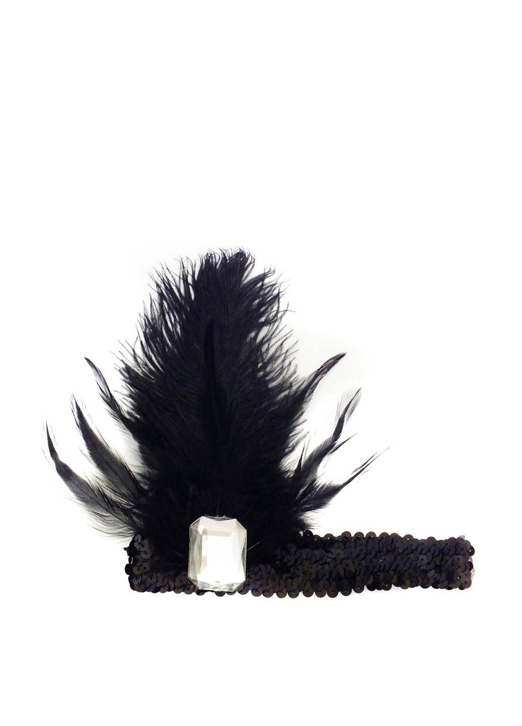 Резинка на голову c пером и камнем Seta Decor (34067873)