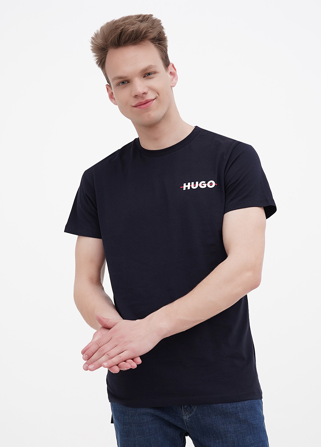 Темно-синяя футболка Hugo Boss