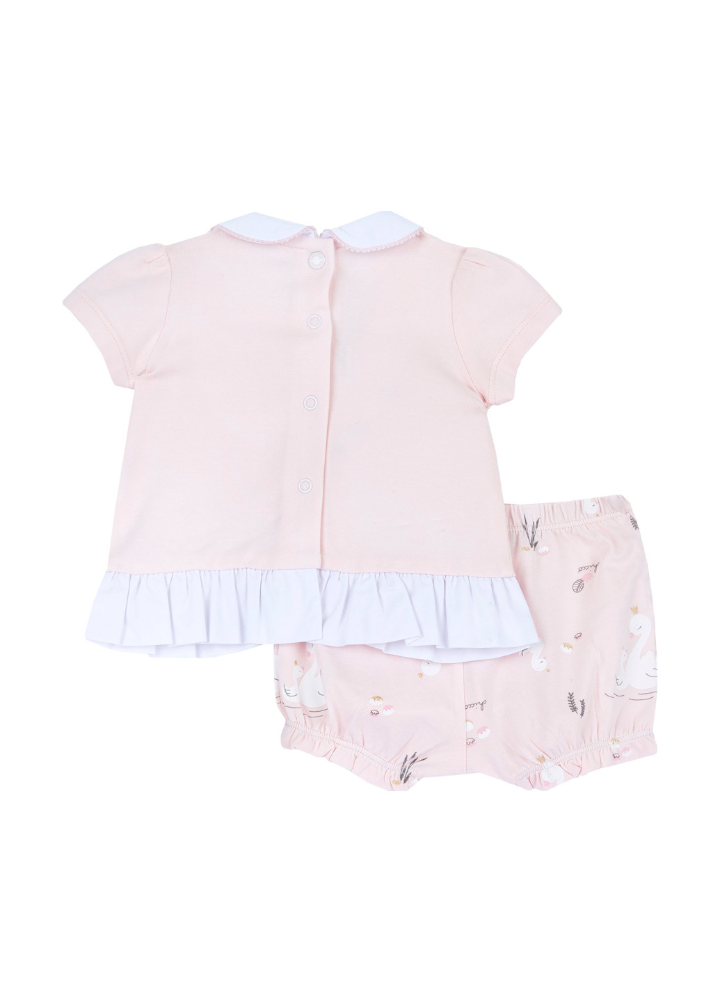 Светло-розовый демисезонный комплект (футболка, шорты) Chicco