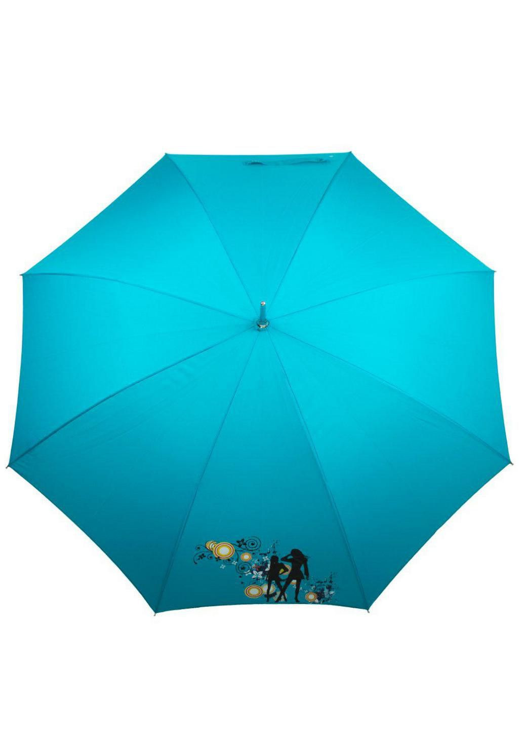 Голубой зонт-трость полуавтомат 106 см Airton (197766085)