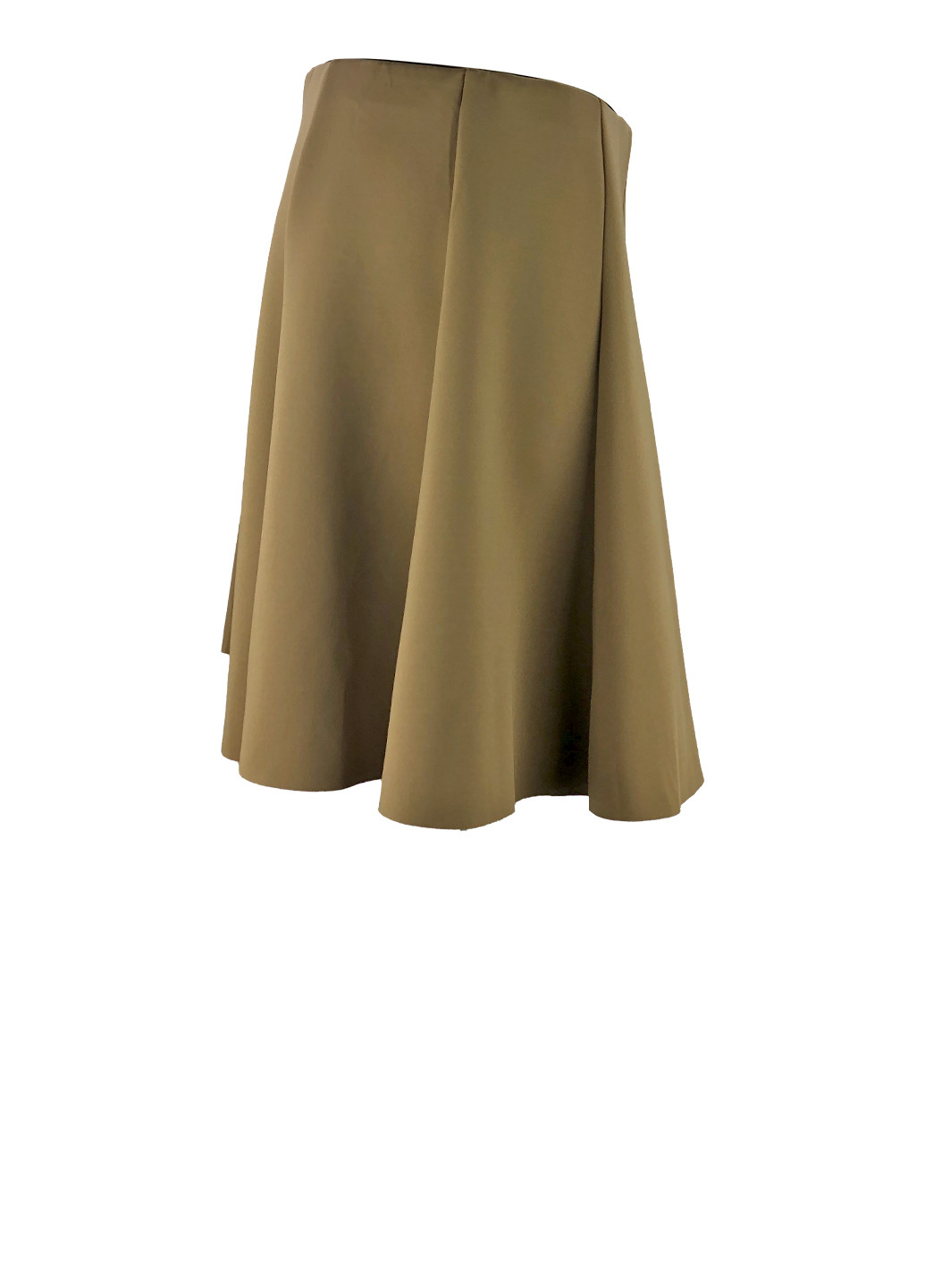 Коричневая повседневный однотонная юбка MOE клешированная, а-силуэта (трапеция), плиссе