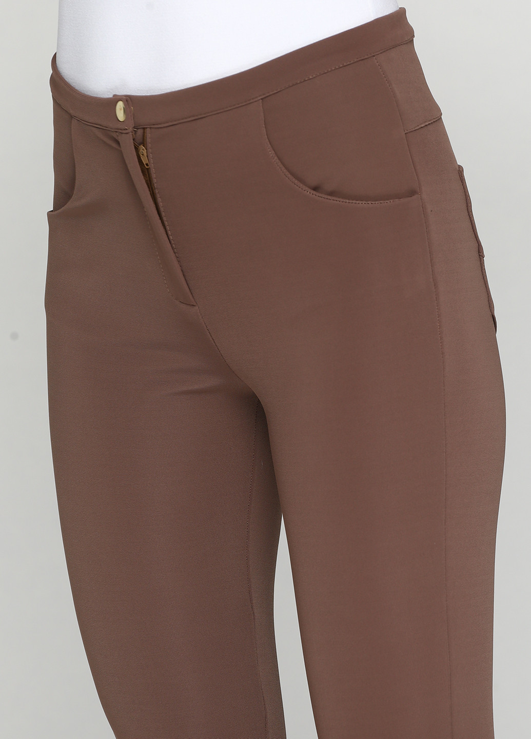 Светло-коричневые кэжуал демисезонные брюки ANVI